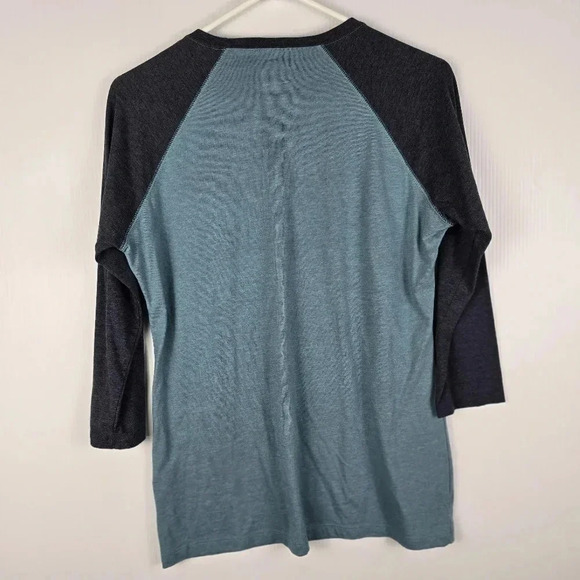 NWOT The North Face 3/4 Length Sleeve Two Tone Cotton Blend T-Shirt Size M - Picture 2 of 6